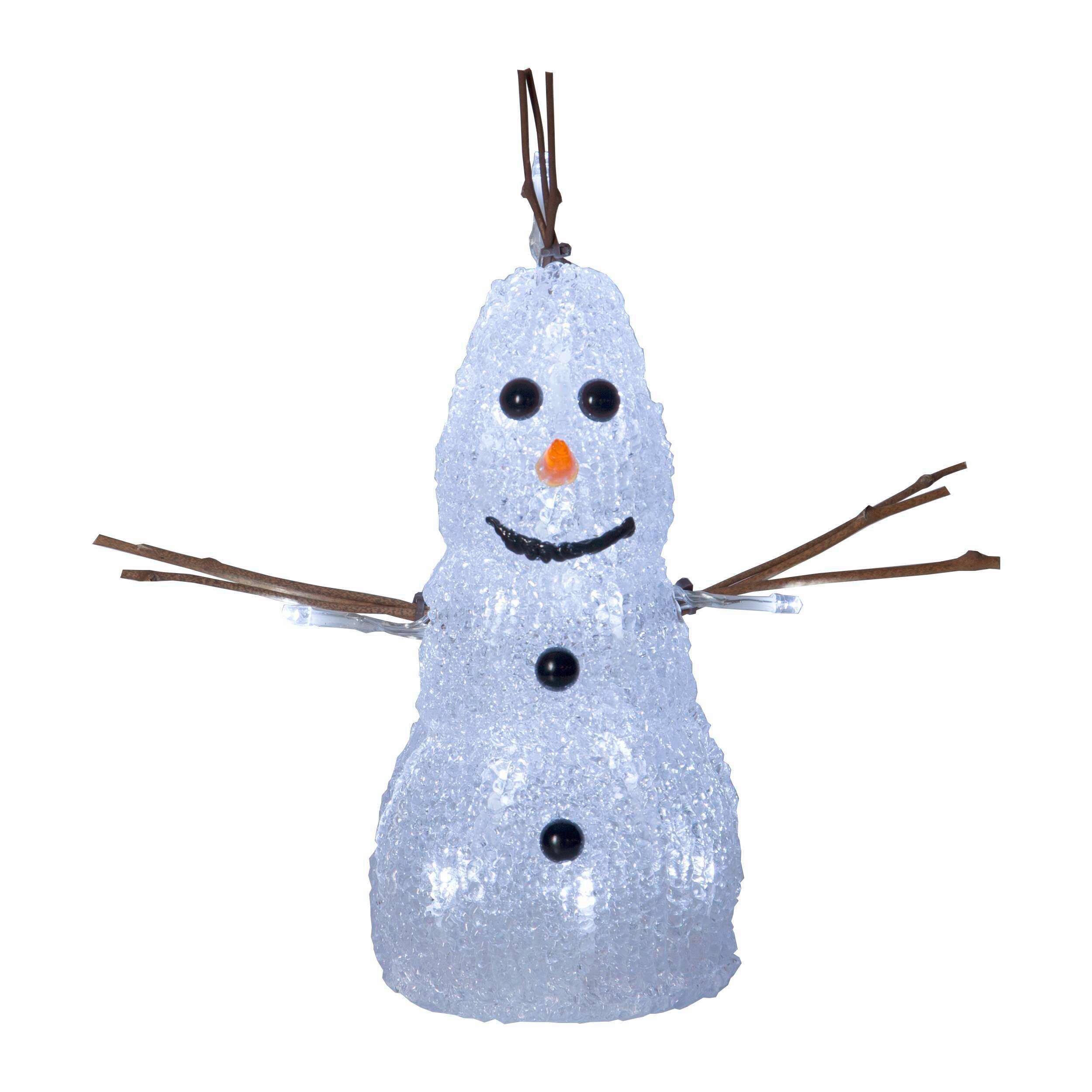 Led-dekoleuchte 410802 Schneemann - Transparent/Braun, Basics, Kunststoff (16/6/27,5cm) - Eglo