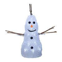 Led-dekoleuchte 410802 Schneemann - Transparent/Braun, Basics, Kunststoff (16/6/27,5cm) - Eglo