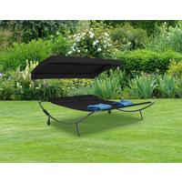 Doppel-Sonnenliege Bindox verstellbares Dach - Schwarz, Basics, Textil/Metall (130/137/200cm) - MID.YOU