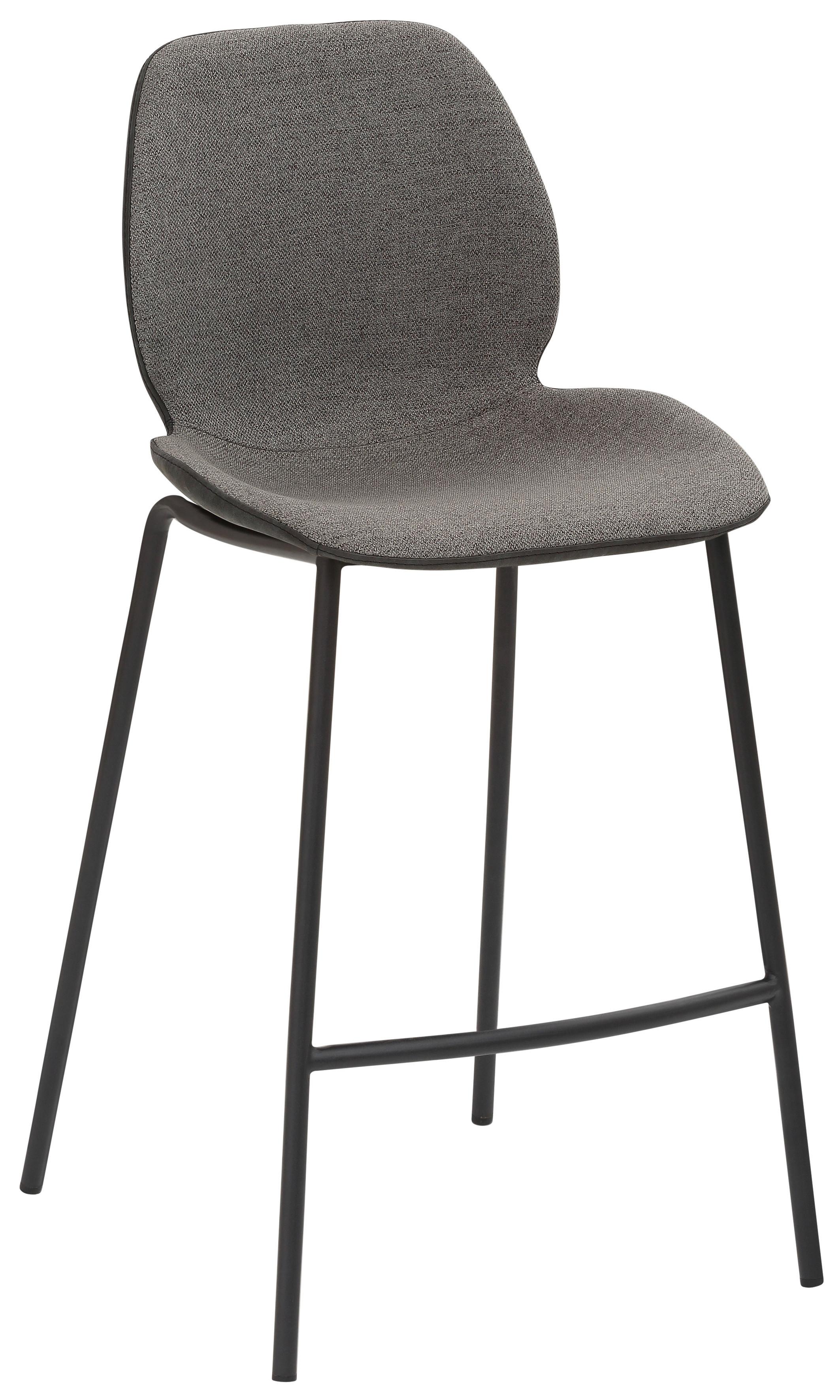 Tresenstuhl My Solo - Anthrazit/Schwarz, KONVENTIONELL, Textil/Metall (49/97/53cm) - Livetastic
