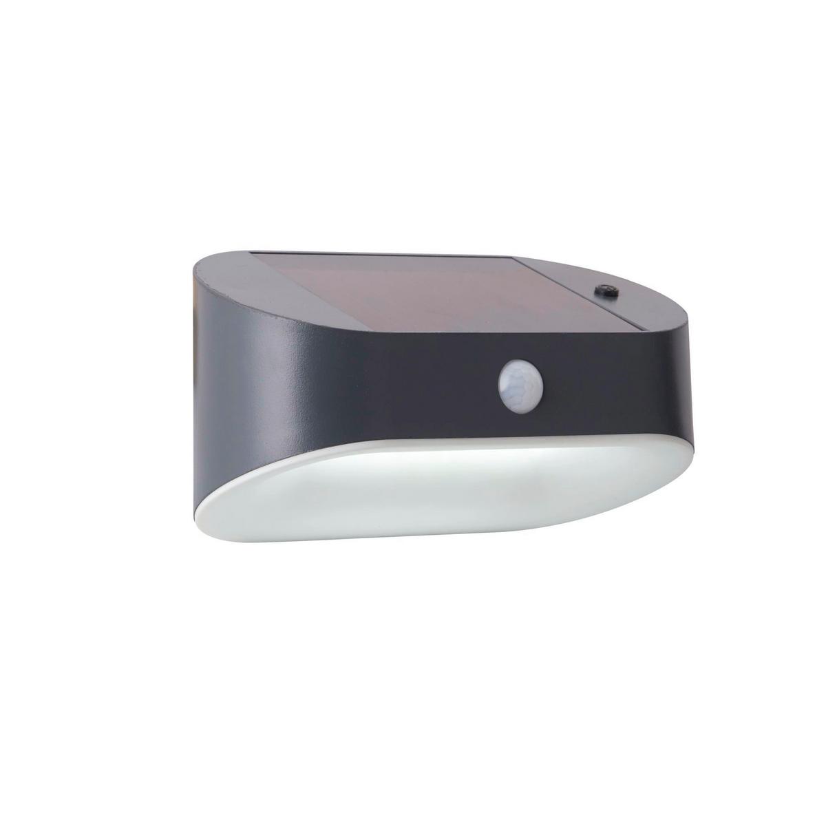 Solarleuchte 67421bk-Pir Solar - Grau, KONVENTIONELL, Kunststoff (17/9,5/9,5cm)