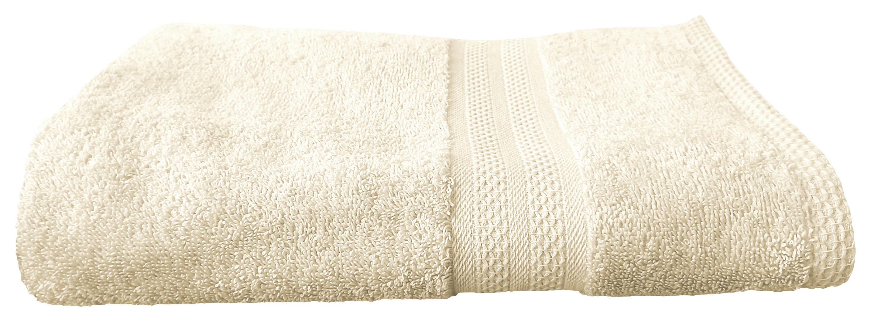 Handtuch Lala Baumwolle 400 G/M2 Creme 45x90 cm - Creme, KONVENTIONELL, Textil (45/90cm) - Ondega