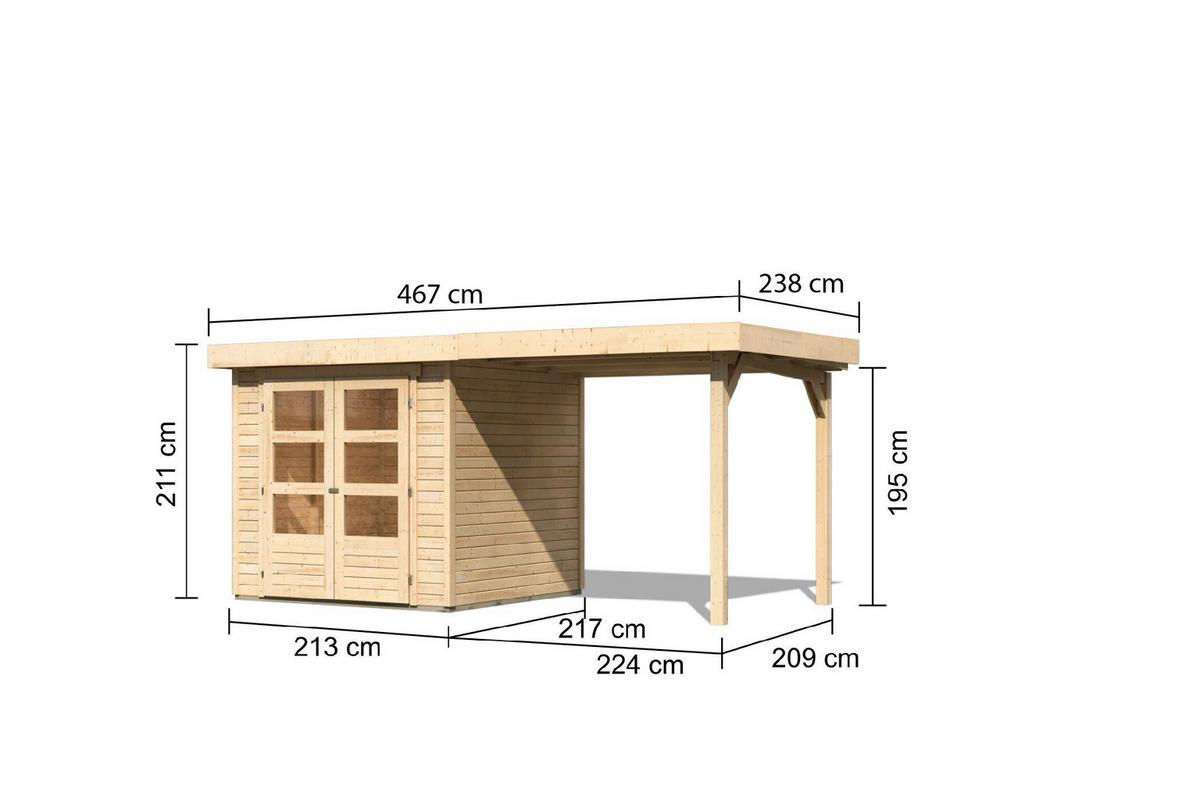 Gartenhaus Bregenz 2 39577 Bregenz 2 - Fichtefarben, Basics, Holz (213/209/211cm)