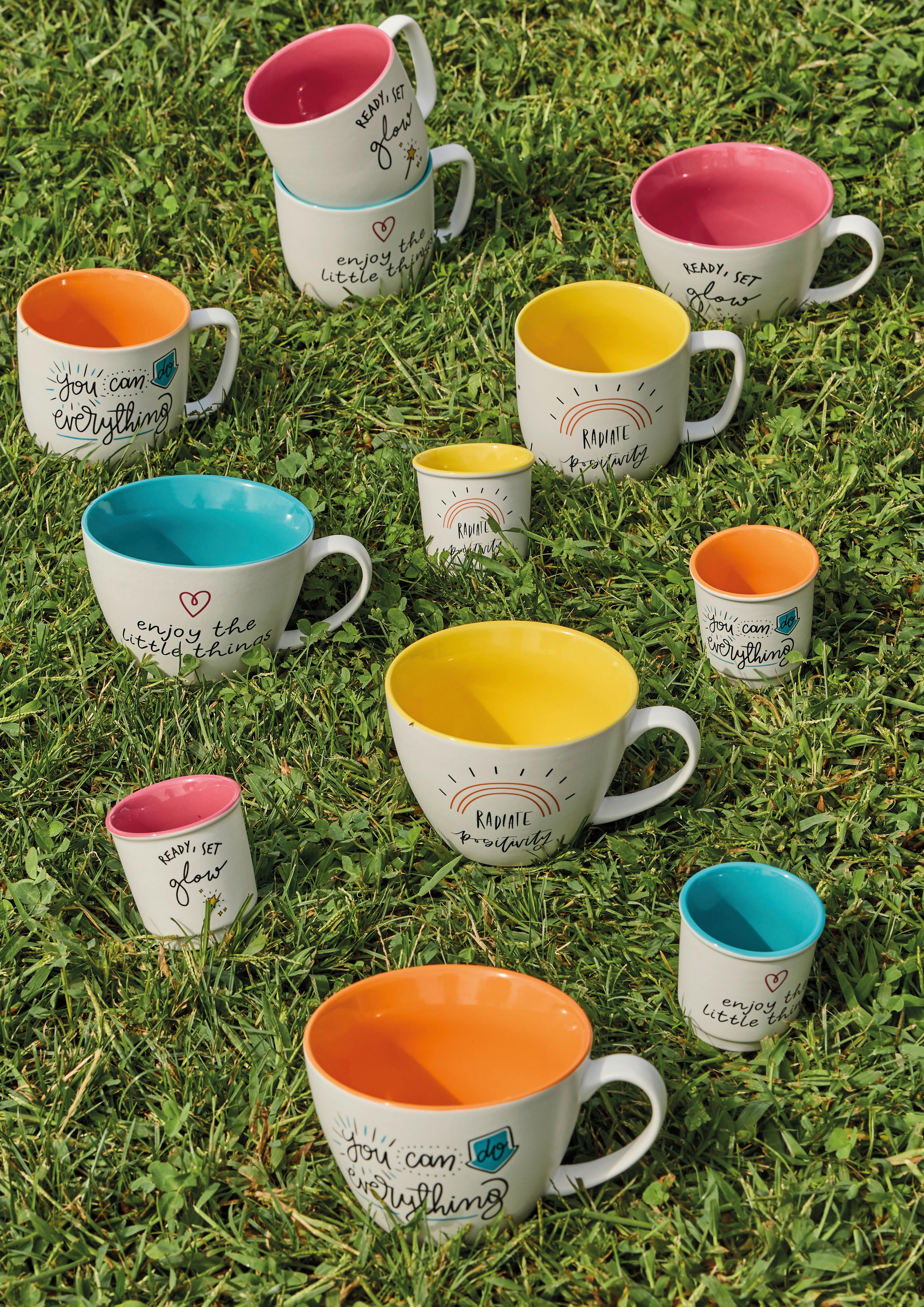 Kaffeebecher Iris - Blau/Gelb, Design, Keramik (11/14cm) - Tognana