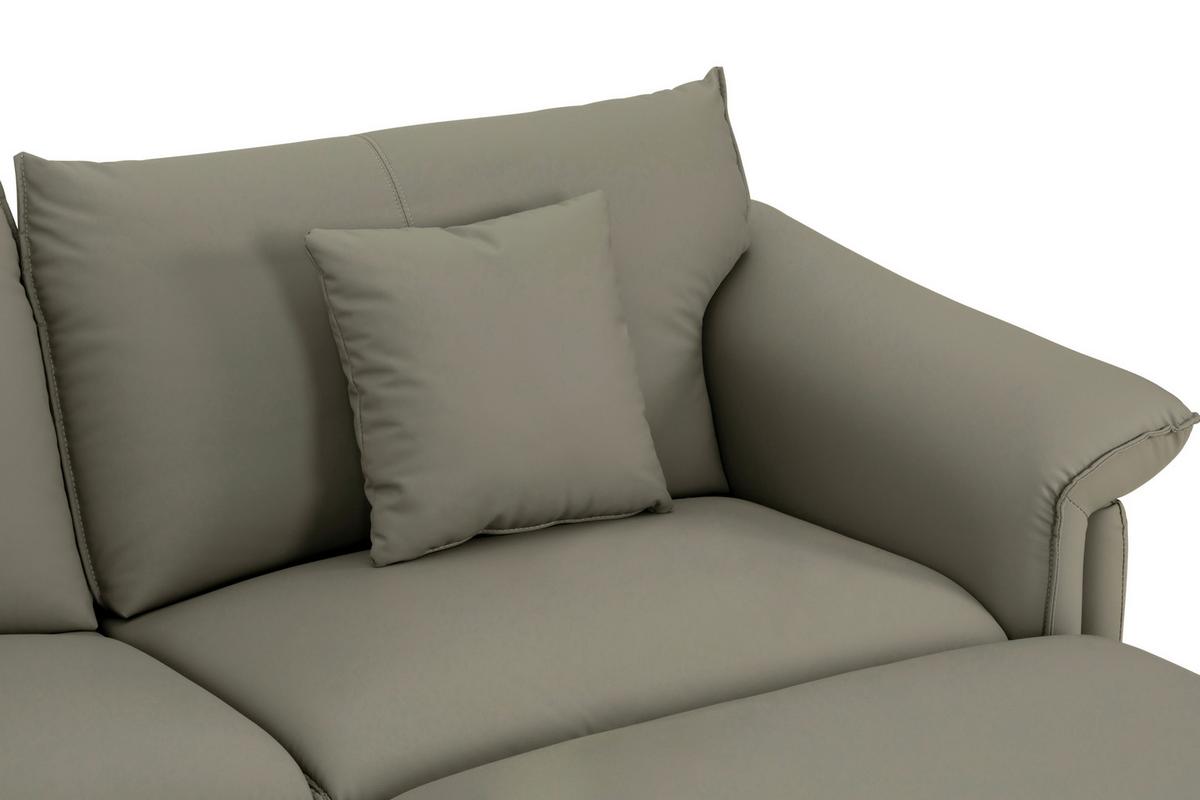 3-Sitzer-Sofa Daniele - Taupe/Schwarz, Design, Textil (289/84/92cm) - MID.YOU