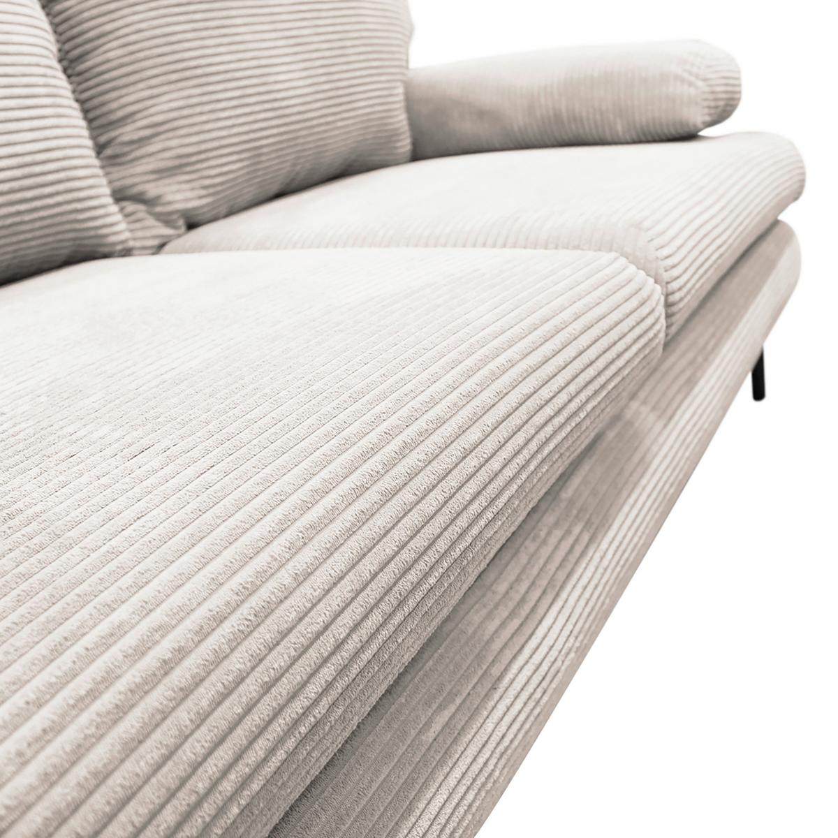 2-sitzer-sofa Mit Schlaffunkt. Fiore Und Bettkasten Beige - Beige/Schwarz, Design, Textil (202/85/99cm) - P & B