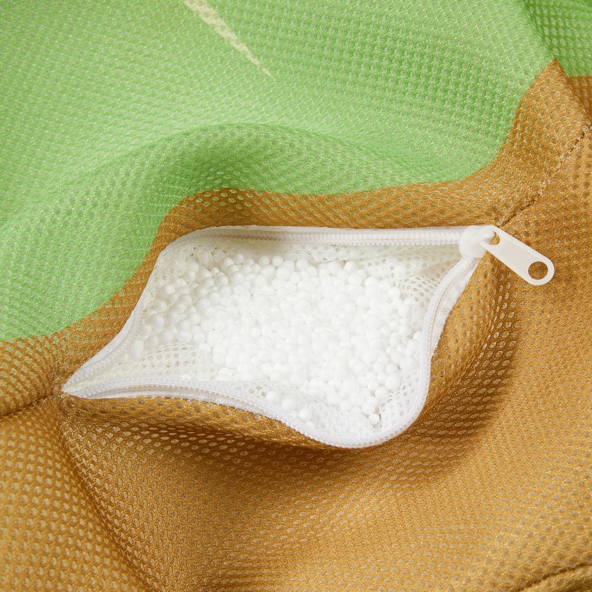 Schwimmkissen Kiwi Textil Dunkelgrün/Grün/Honig mit Zip - Dunkelgrün/Grün, Basics, Textil (85/22cm)