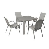 Gartenset Barcelona - Beige, MODERN, Glas/Textil - Beldano