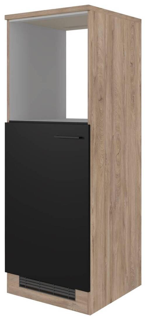Geräteumbauschrank Capri Eiche/Schwarz B: 60 cm - Eichefarben/Schwarz, KONVENTIONELL, Holzwerkstoff (60/168,5/60cm) - FlexWell