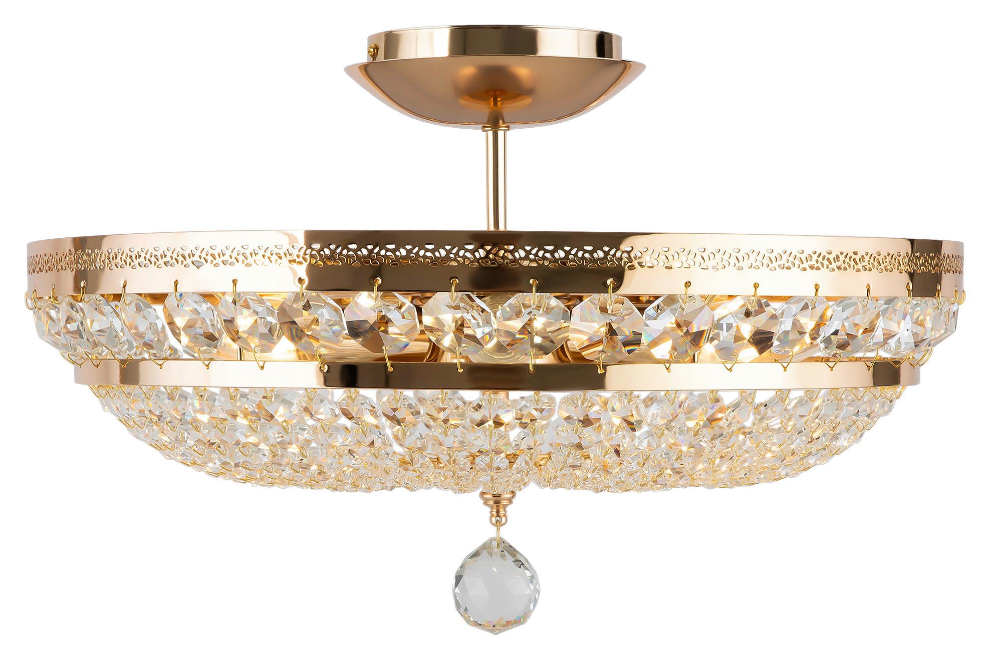 Kronleuchter Ottilia - Goldfarben, Trend, Glas/Metall (43,5/23,5/43,5cm) - MAYTONI