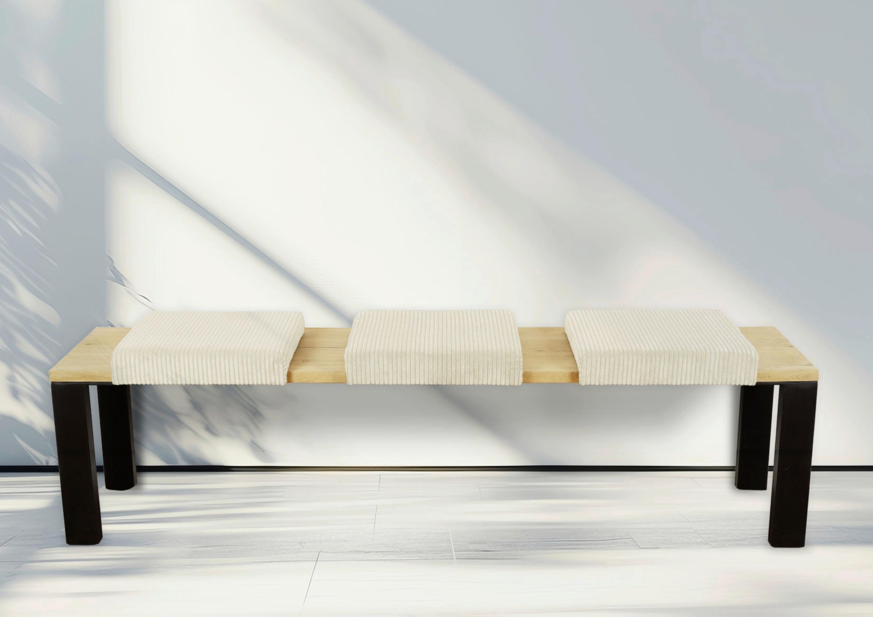 Bankkissen 2-tlg. Set Cord, Creme, Lxb: 40x35/38 Cm - Creme, Basics, Textil (40/35/38/5/8cm)