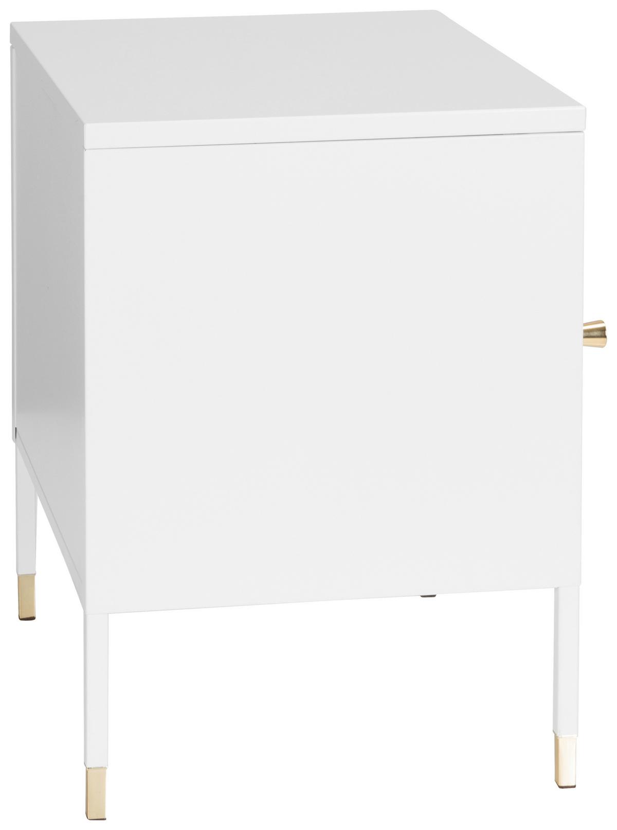 Sideboard 45 Cm Umeo Weiß - Weiß, Basics, Metall (45/50/35cm) - MID.YOU