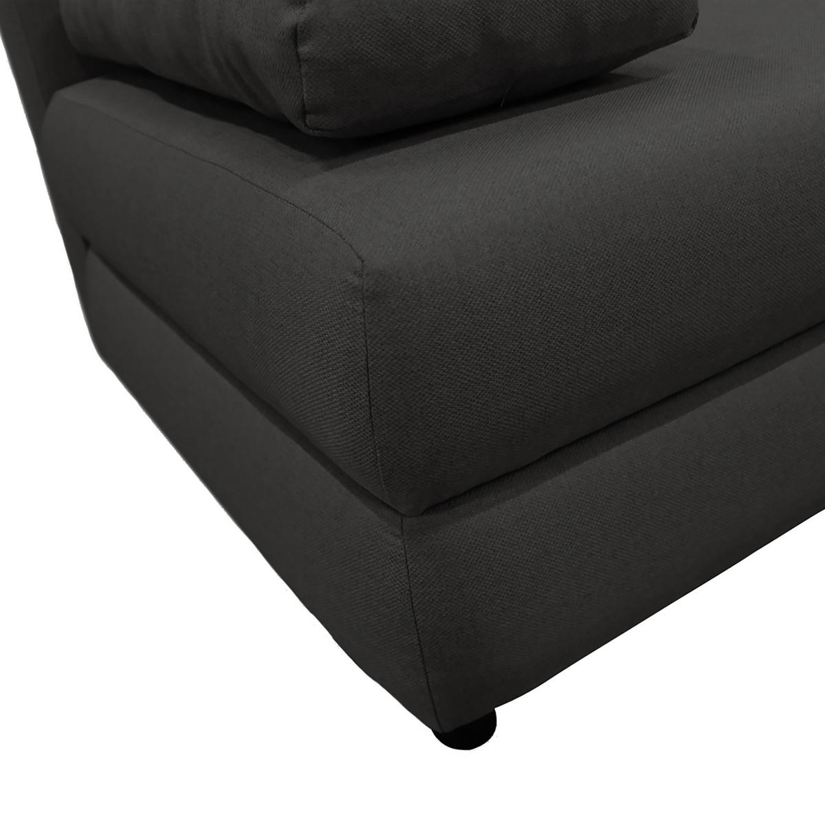 Schlafsofa Mela Anthrazit B: 200 cm - Anthrazit/Schwarz, Design, Textil (200/88/87cm) - P & B