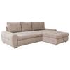 Ecksofa Mit Schlaffunktion Solar Beige 277x175 Cm - Chromfarben/Beige, Design, Textil (277/175cm) - Livetastic