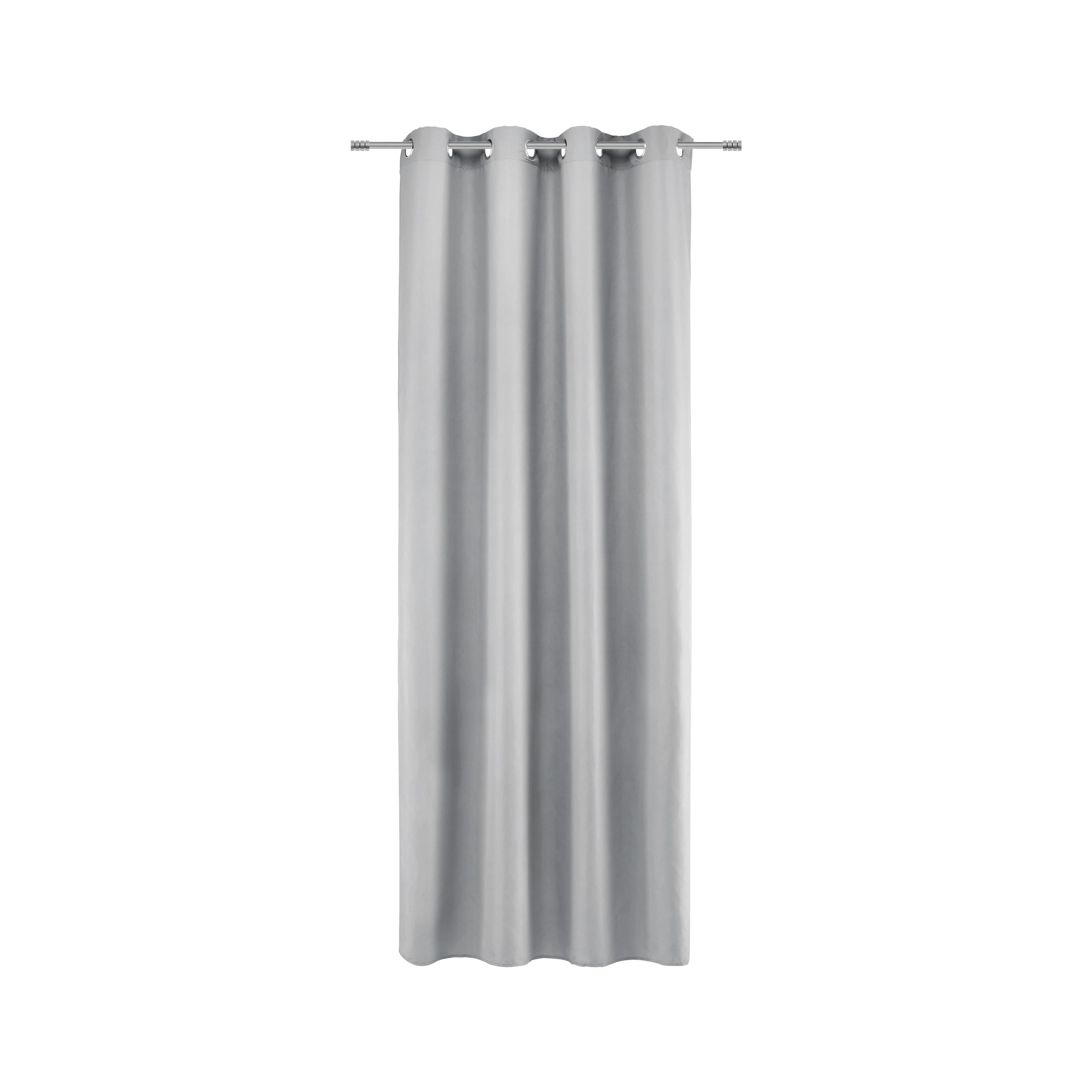 ZÁVES S OČKAMI Abby, 140/235 cm - sivá, Konventionell, textil (140/235cm) - Modern Living