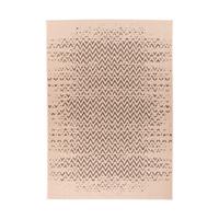 Flachwebteppich Splash 600 Braun/Creme, 80x150 cm - Creme/Braun, KONVENTIONELL, Textil (80/150cm)