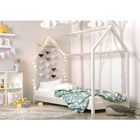 Hausbett Bella Weiß B: 80cm - Birkefarben/Weiß, MODERN, Holz (80/160cm) - MID.YOU