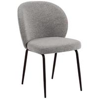 Esszimmerstuhl Patricia Grau - Schwarz/Grau, MODERN, Textil/Metall (52/82/57,5cm) - MID.YOU