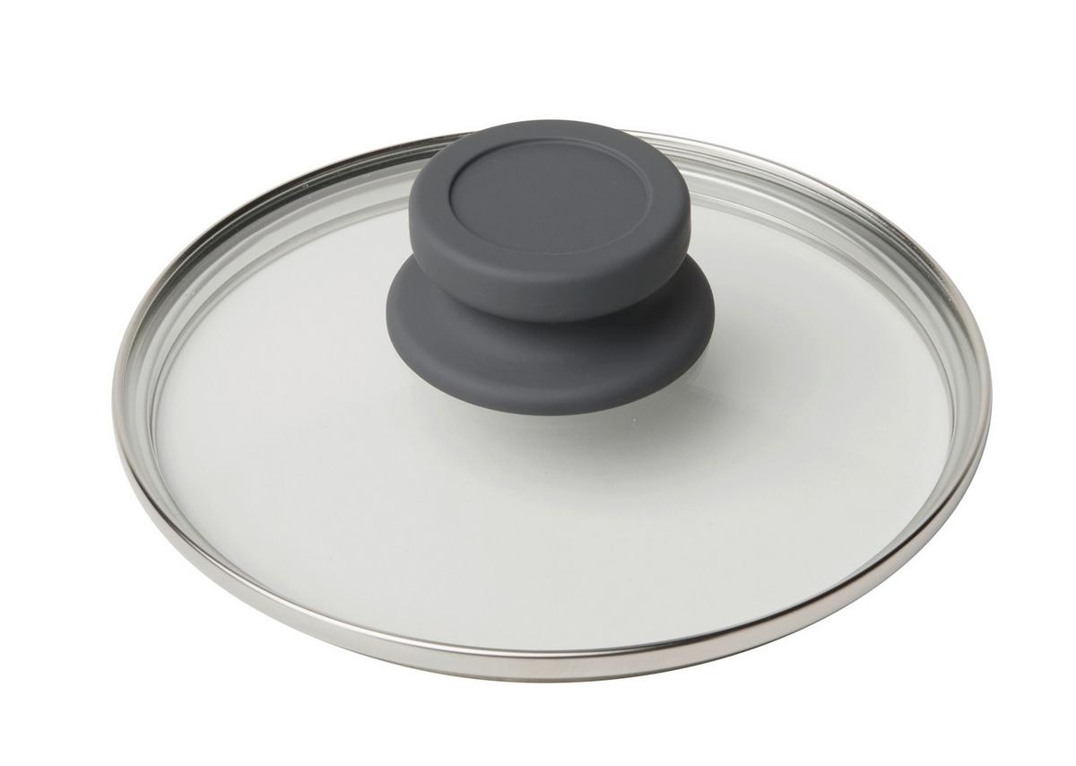 Poklice Basic, Ø: 16cm - šedá/barvy stříbra, Konvenční, kov/plast (16cm) - Mömax