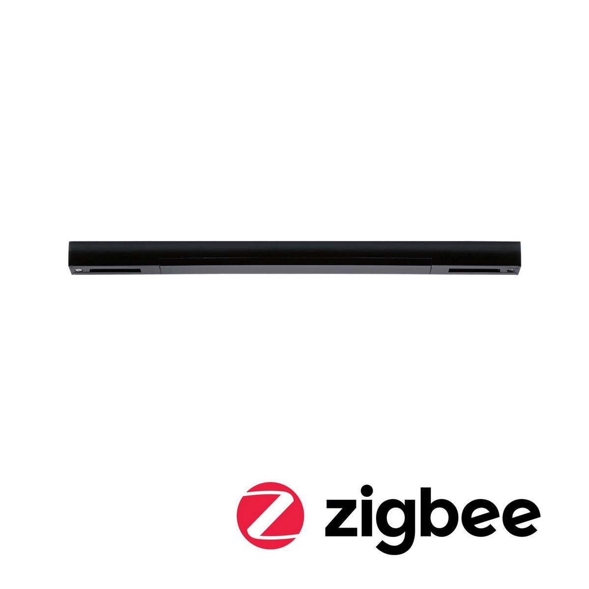 Schienensystem-Einspeiser 95669 Urail Zb Mittelein. - Schwarz, Basics, Kunststoff (30,4/1,8/2,1cm) - Paulmann