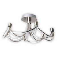 Led-deckenleuchte Ø 60 Cm, 3-Fach Dimmbar - Silberfarben/Weiß, Design, Kunststoff/Metall (60cm) - Näve