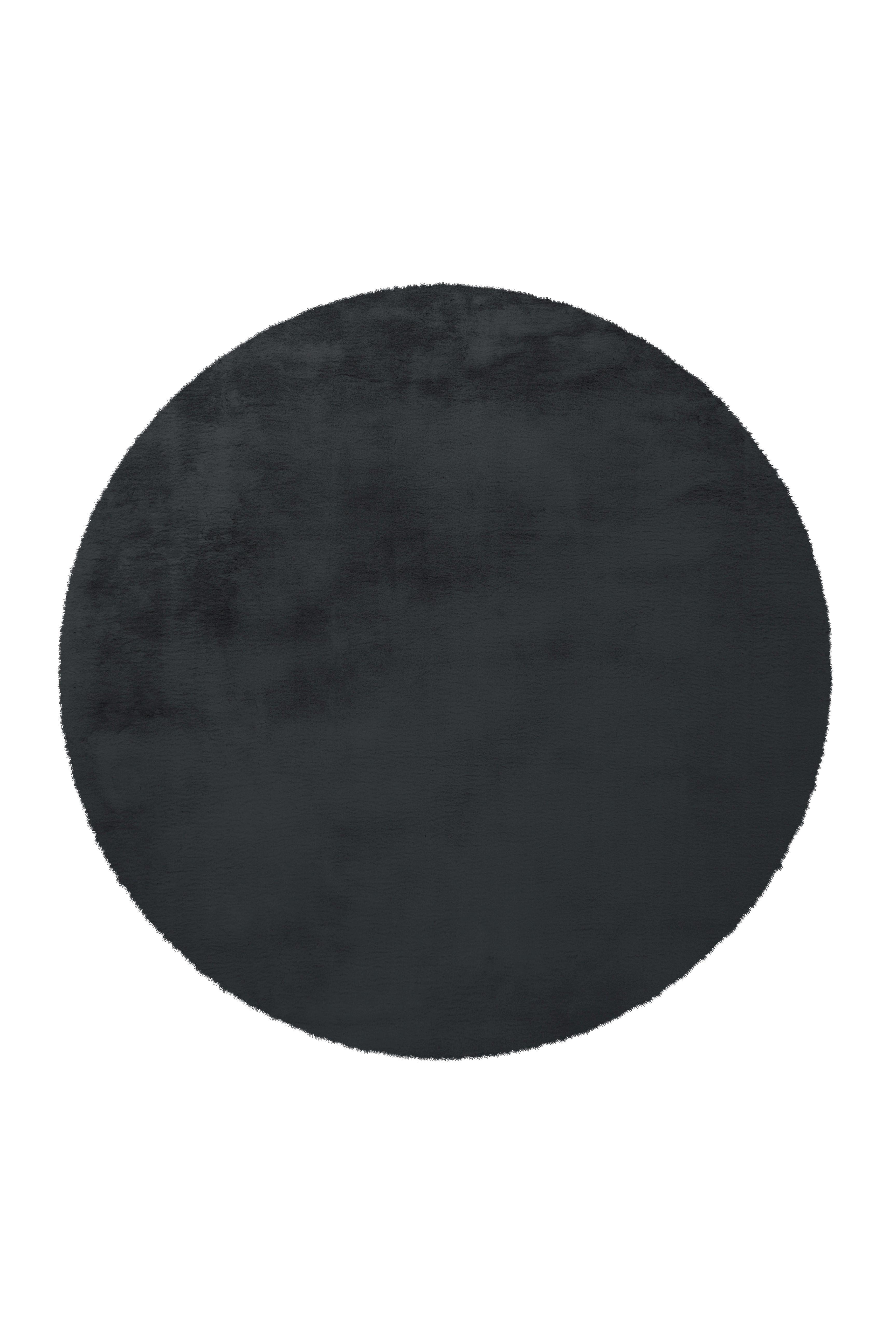 Hochflorteppich Anthrazit Rabbit Rund D: 160 cm