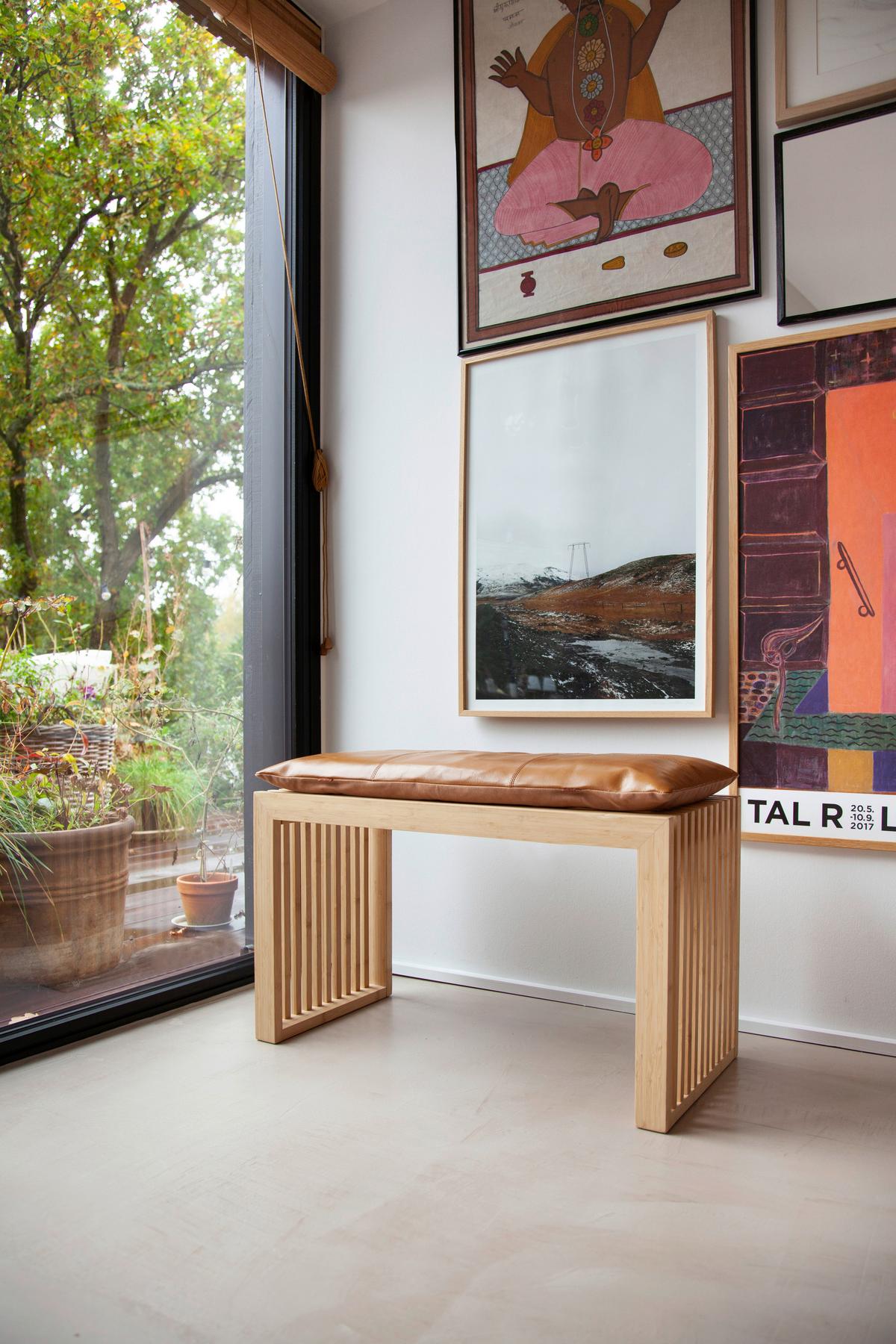 Sitzbank Rib Bank - Naturfarben, Design, Holz (73/43/35cm) - MID.YOU