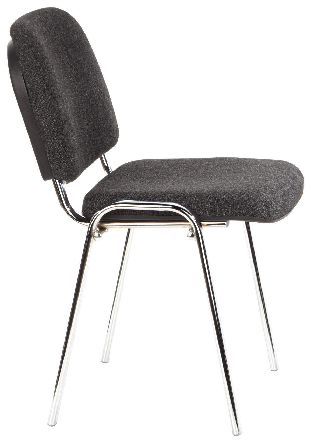 Besucherstuhl Xt 600 Stapelbar Anthrazit/Chromfarben - Chromfarben/Anthrazit, Basics, Textil/Metall (58/84/41cm) - MID.YOU
