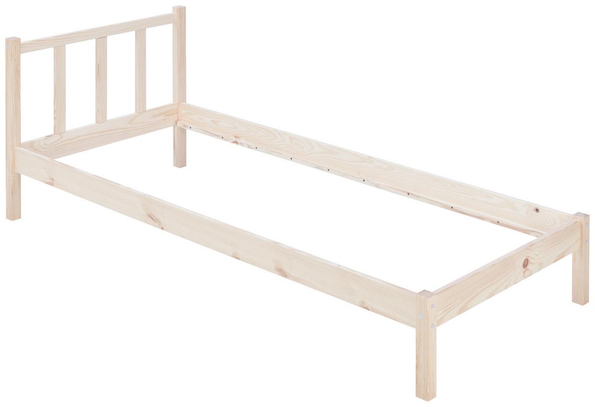 Massivholzbett Maren *ph* Ohne Lattenrost,90x200cm Natur - Naturfarben, Basics, Holz (90/200cm)