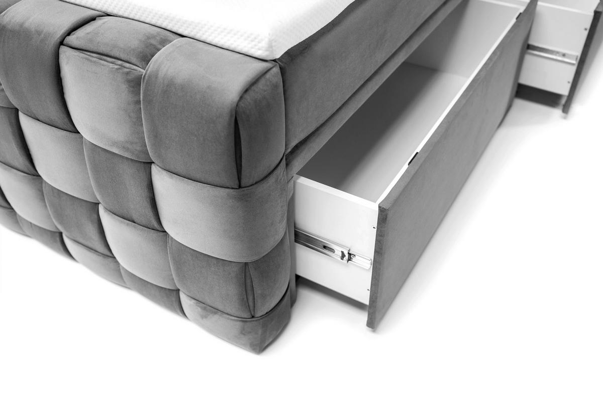 Boxbett Zante Graphitfarben Lf: 140x200 cm - Graphitfarben, MODERN, Textil (140/200cm) - Livetastic