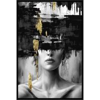 Obraz na plátně 60/90 cm - bílá/černá, Moderní, kompozitní dřevo/textil (60/90cm) - Mömax