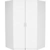 Eckschrank 117 cm Celle Weiß Hochglanz - Weiß Hochglanz/Weiß, MODERN, Holzwerkstoff (117/197/117cm)