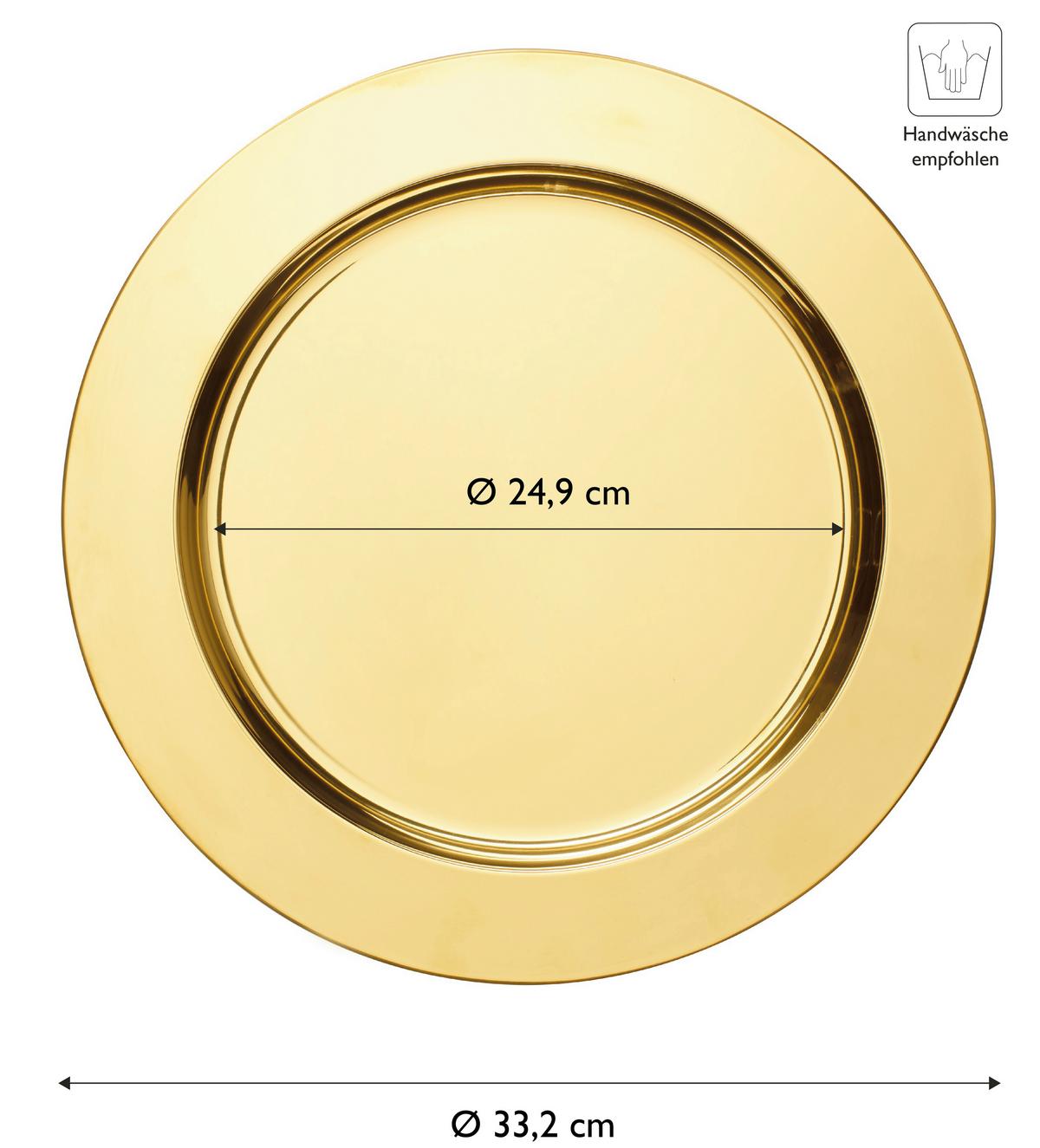 Platzteller Edelstahl Goldfarben Ca. 33 Cm - Goldfarben, Basics, Metall (33cm) - Echtwerk