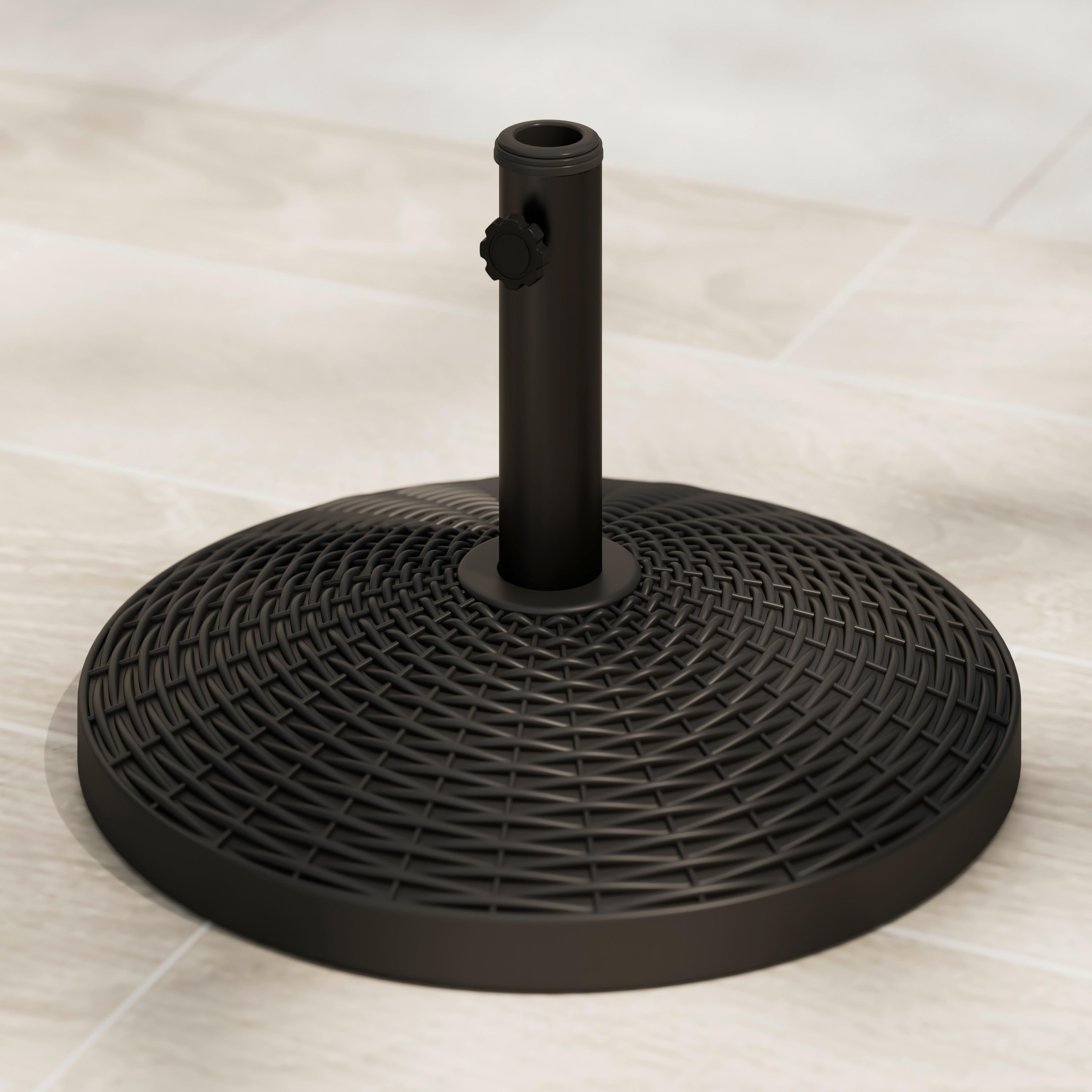 STOJAN NA SLUNEČNÍK IGI - černá, Basics, plast/kámen (50/34cm) - Mömax