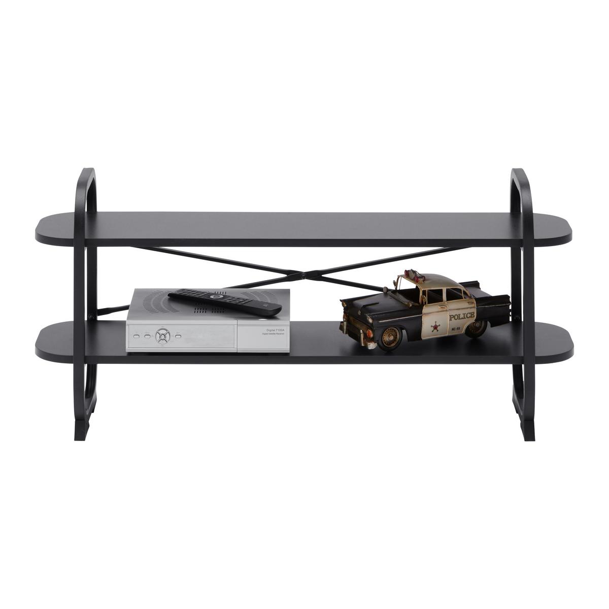 KOMODA POD TELEVIZI BEND -EXKLUSIV- - černá, Moderní, kov/kompozitní dřevo (100/44/27cm) - Mömax