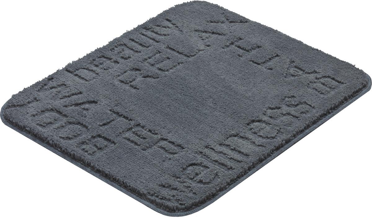 Bidet-Vorleger Feeling - Anthrazit, Basics, Textil (40/50cm) - Grund