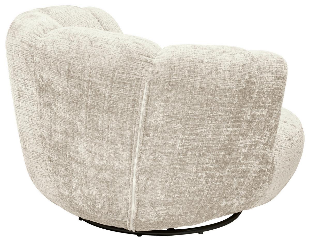Sessel Muriel Beige B: 101 cm - Beige/Schwarz, KONVENTIONELL, Textil (101/69/107cm) - MID.YOU