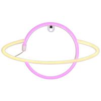 DEKORAČNÉ LED SVIETIDLO PLANETI - biela/ružová, Konventionell, plast (29,3/17,5/1,7cm) - Mömax