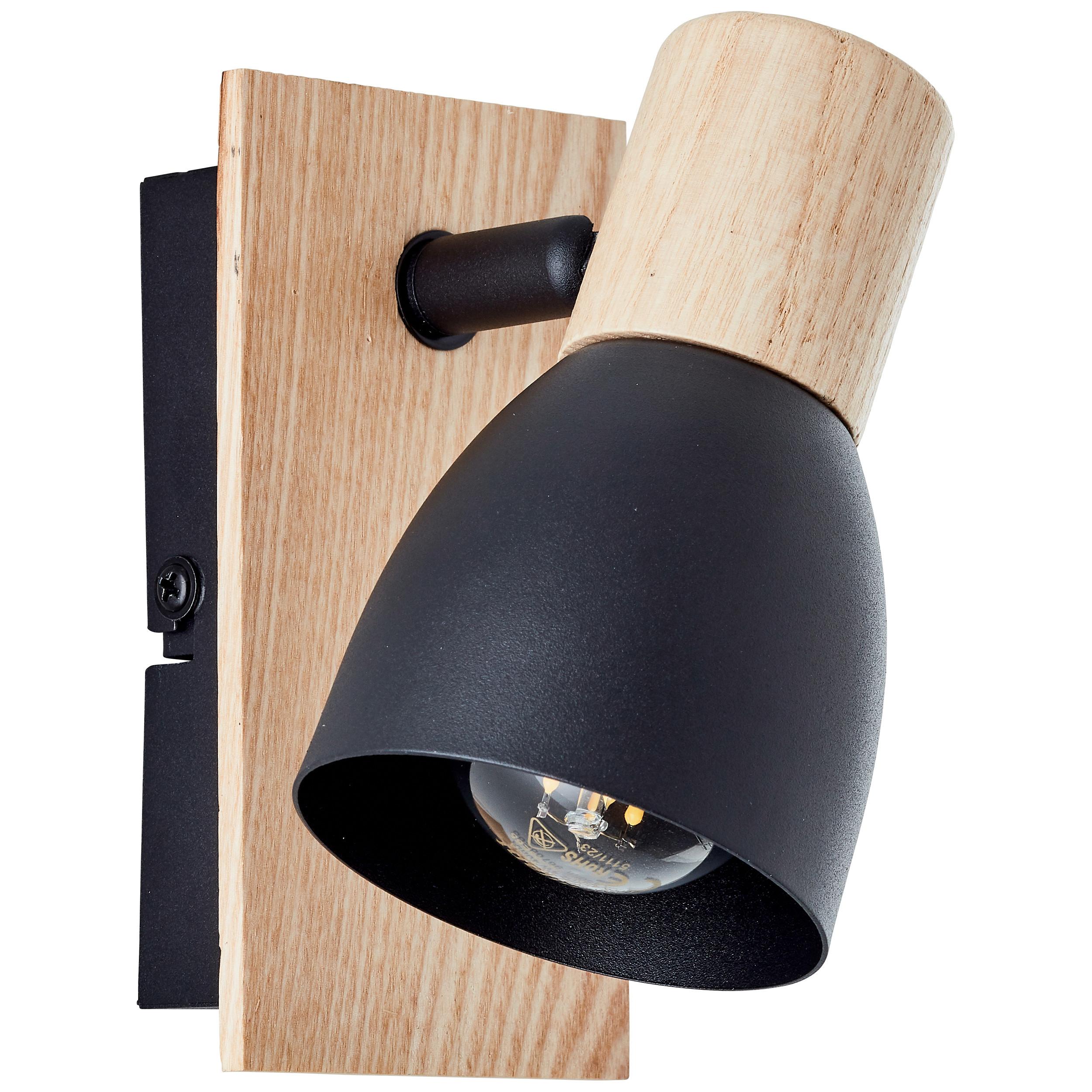 Strahler 99710/76 Daintree - Schwarz/Naturfarben, Basics, Holz/Metall (14/7cm) - Brilliant