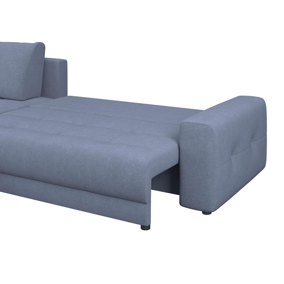 Ecksofa Adria Blau S: 213x308 cm - Blau, Trend, Textil (213/208cm) - Luca Bessoni