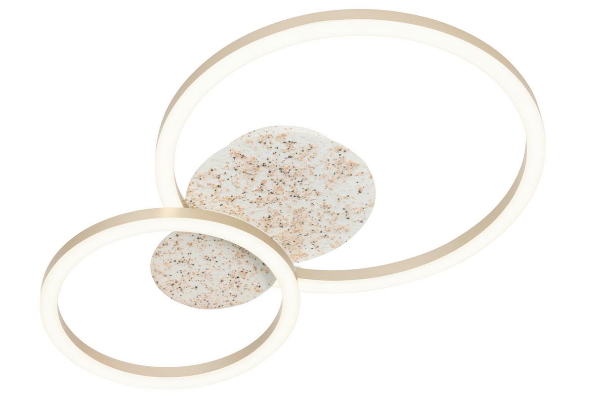 LED-Deckenleuchte, 4000k Charles - Champagner, Basics, Kunststoff/Metall (50/33/6.8cm)