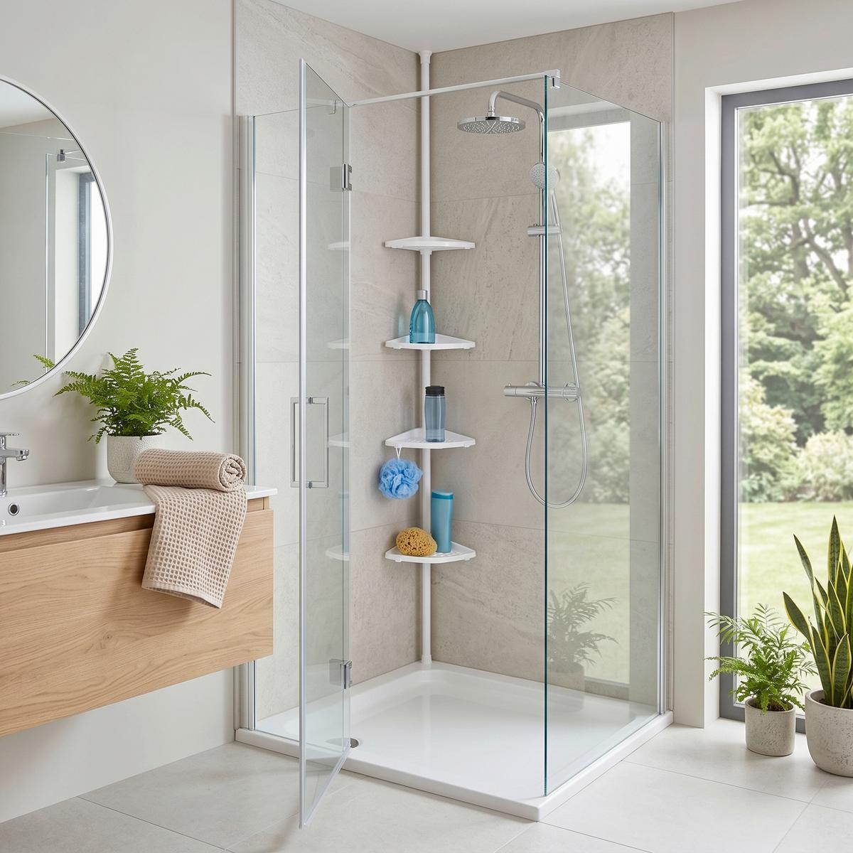 Badezimmerregal mit Teleskopstange » kaufen