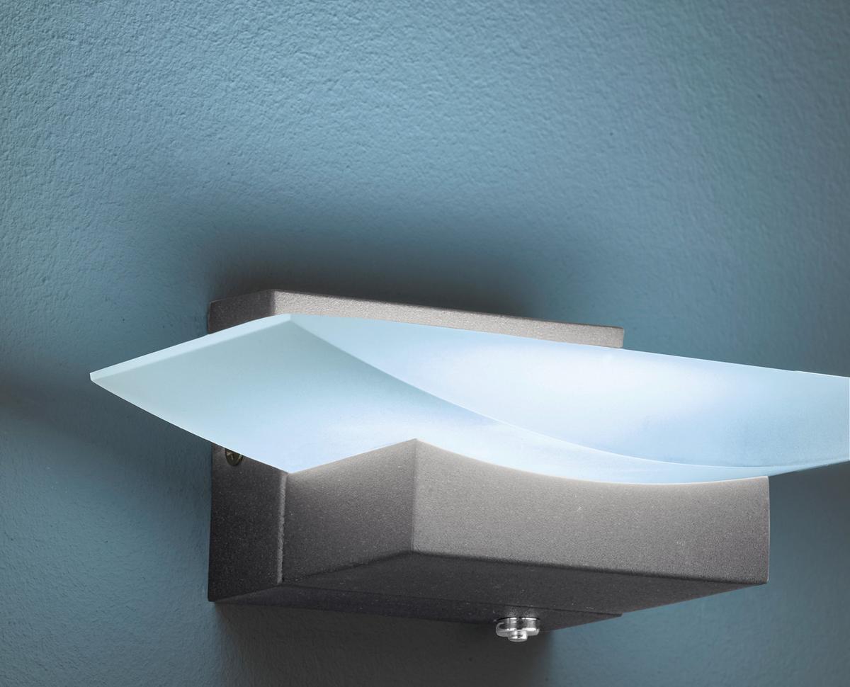LED-Wandleuchte 30291 Bowl Tw - Schwarz/Weiß, Design, Glas/Metall (7/20/11cm) - Fischer & Honsel