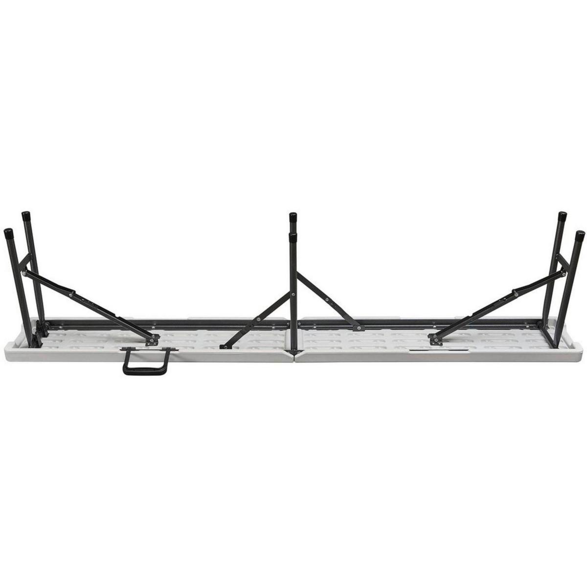 Biertischgarnitur Mufaro - Schwarz/Weiß, Basics, Kunststoff/Metall - Gardenson