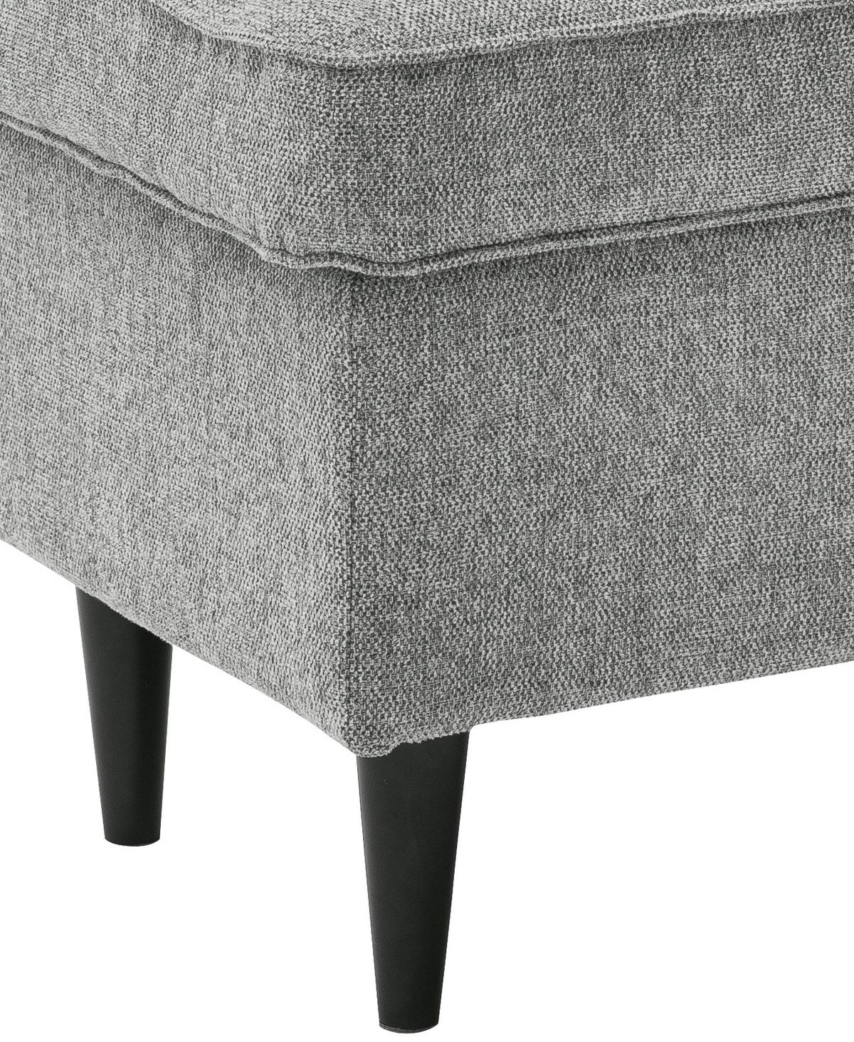 Hocker Oskar - Schwarz/Grau, Basics, Holzwerkstoff/Textil (63/43/42cm) - MID.YOU