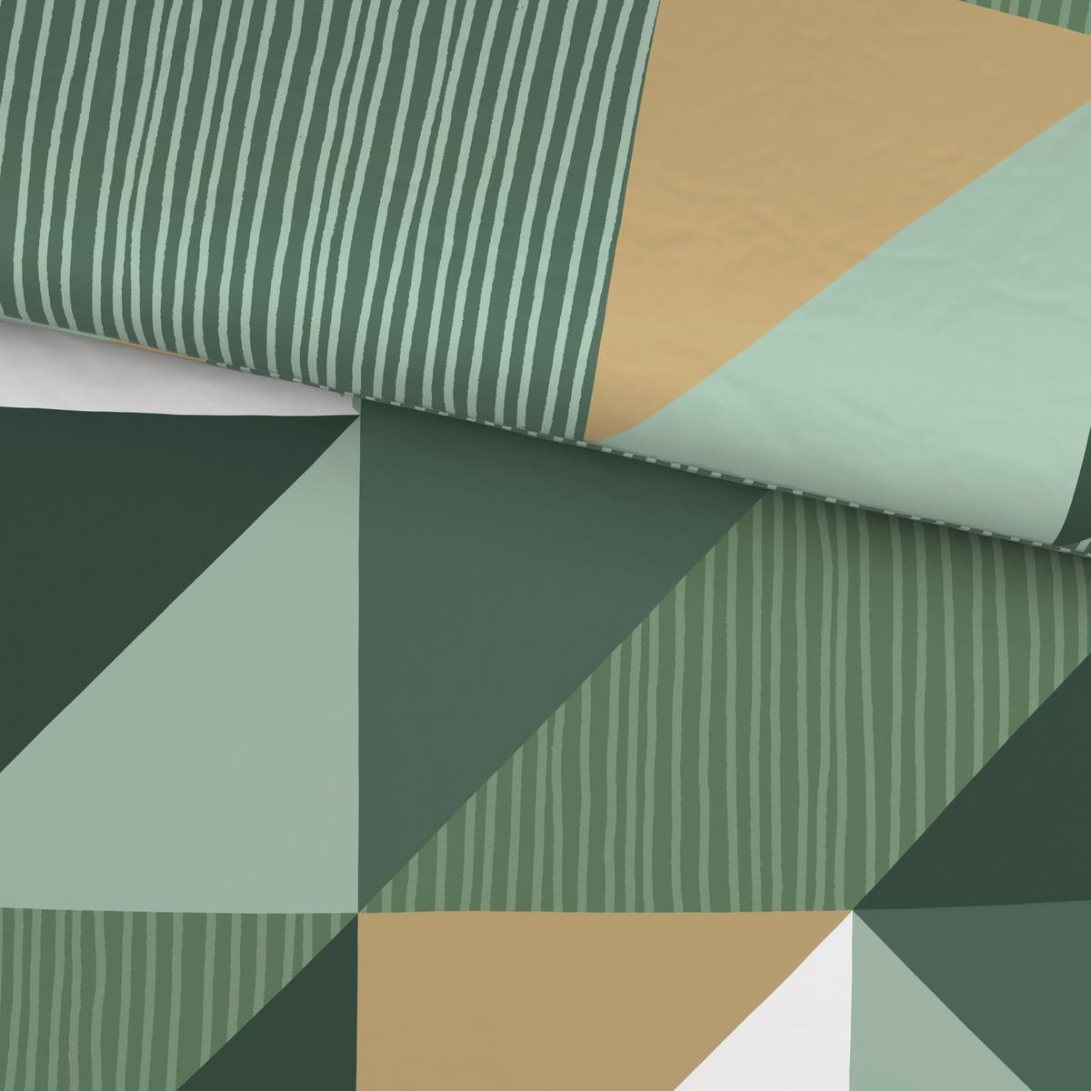 BETTWÄSCHE EMMA - Taupe/Grün, MODERN, Textil - Luca Bessoni