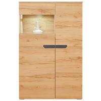 Highboard 81,8 Cm Alana Crenata Dekor - MODERN, Glas/Holzwerkstoff (81,8/129,4/38cm)