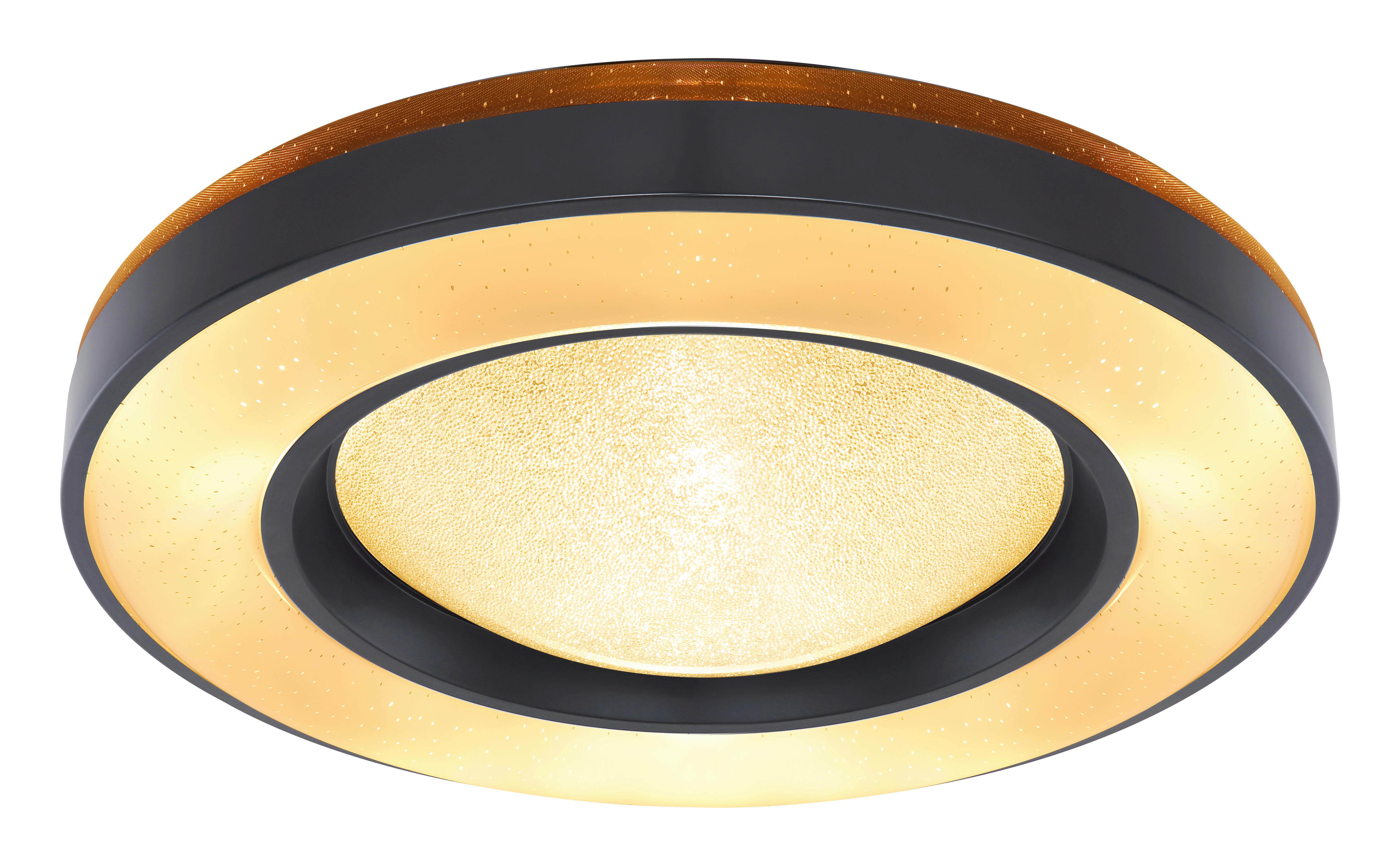Stropní Svítidlo Tiril, Ø: 50cm, 40 Watt - černá/opál, Konvenční, kov/plast (50/11cm) - Modern Living