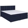 Boxspringbett Malta mit Topper Blau, 180x200 cm - Chromfarben/Blau, Basics, Holzwerkstoff/Textil (180/200cm) - P & B