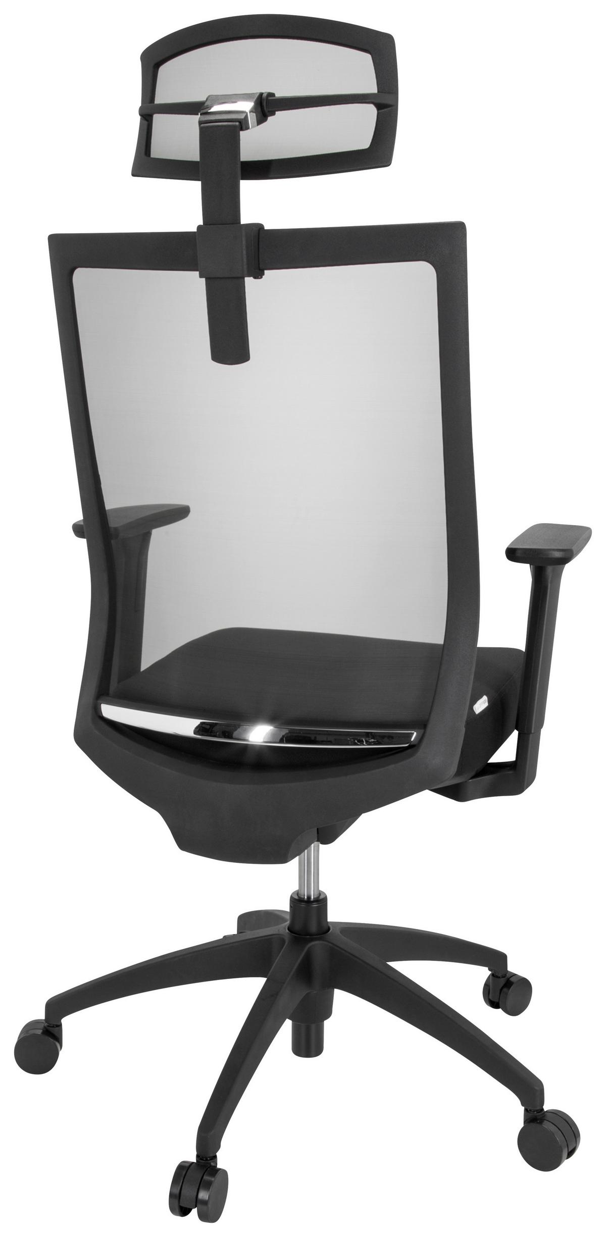 Drehstuhl Aspen Pro - Schwarz, Basics, Kunststoff/Textil (63/111-121/55cm) - MID.YOU